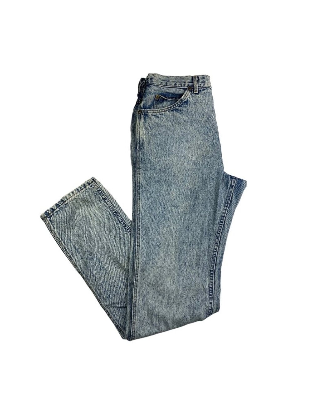 VTG Lee Men’s Straight Leg Jeans Acid Wash Blue • Made in USA • 36x36